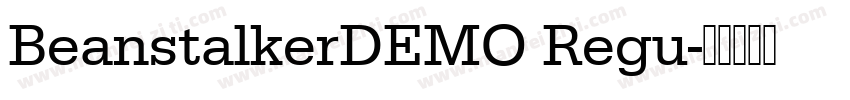 BeanstalkerDEMO Regu字体转换